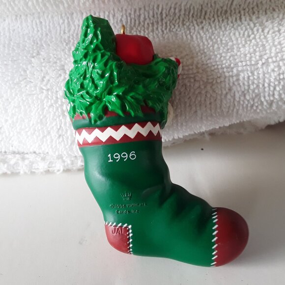 Hallmark -Santa Bear Stocking Ornament, 1996 - no box - Picture 2 of 3